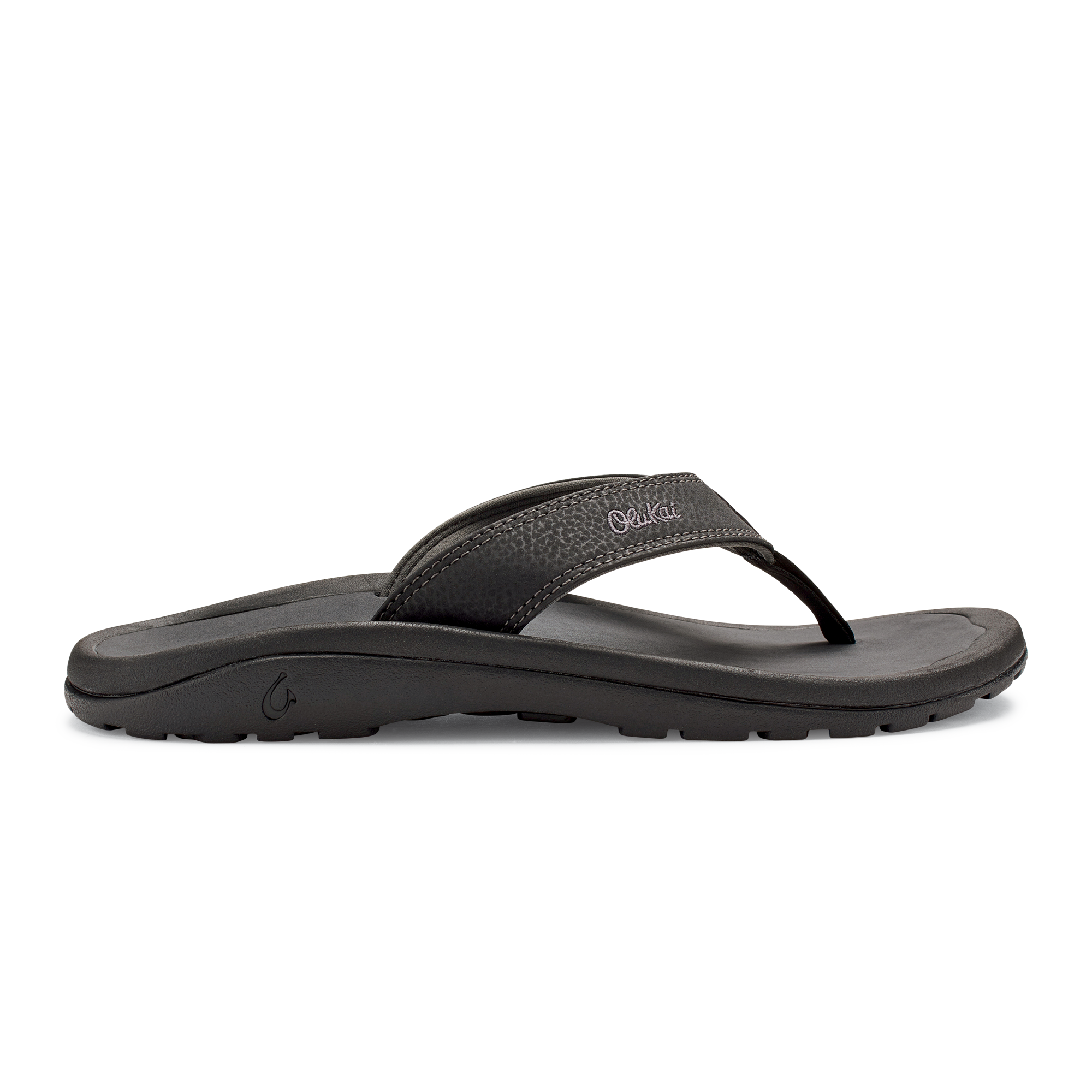 Black olukai flip flops cheap