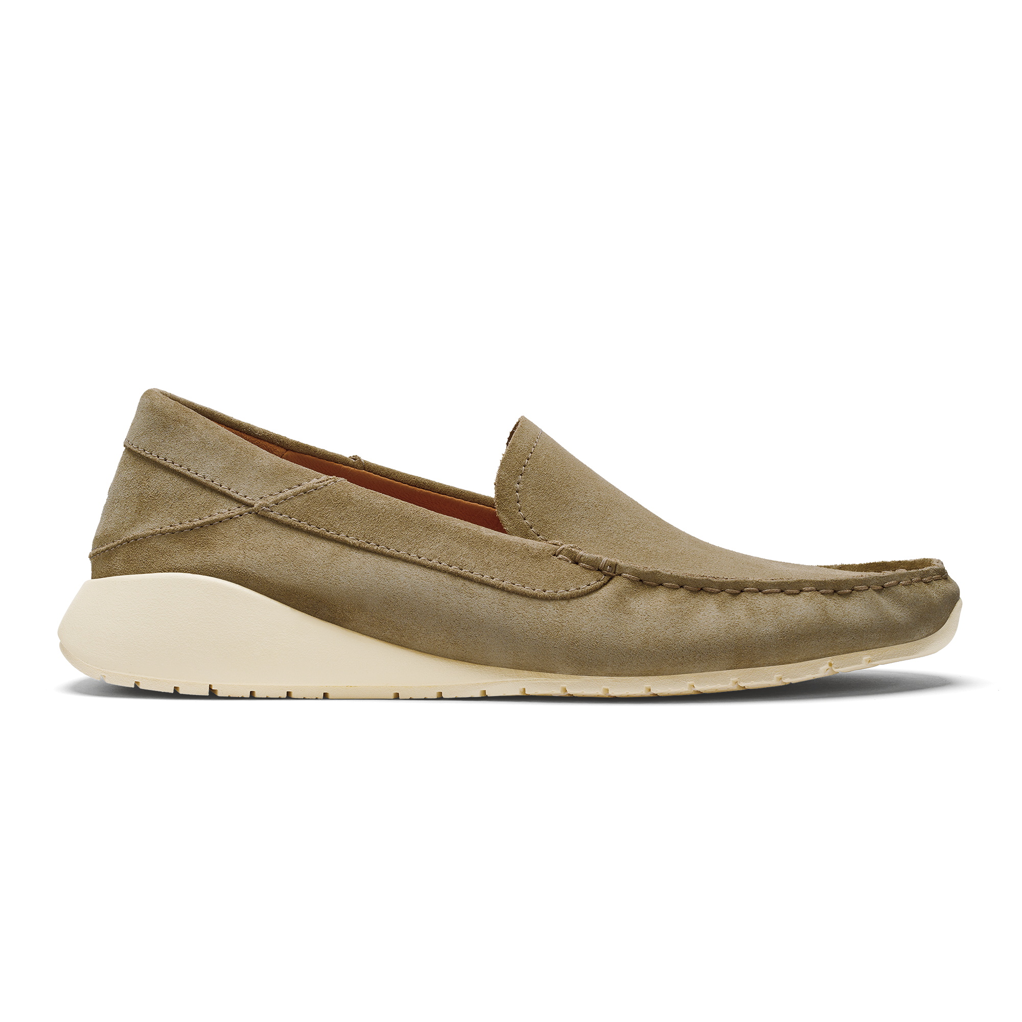OluKai Ka a Loafer Oatmeal Men s Italian Suede Shoes