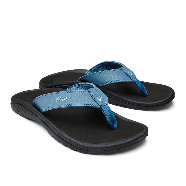Ohana Men's Beach Sandals - Vintage Blue / Black | OluKai – OluKai