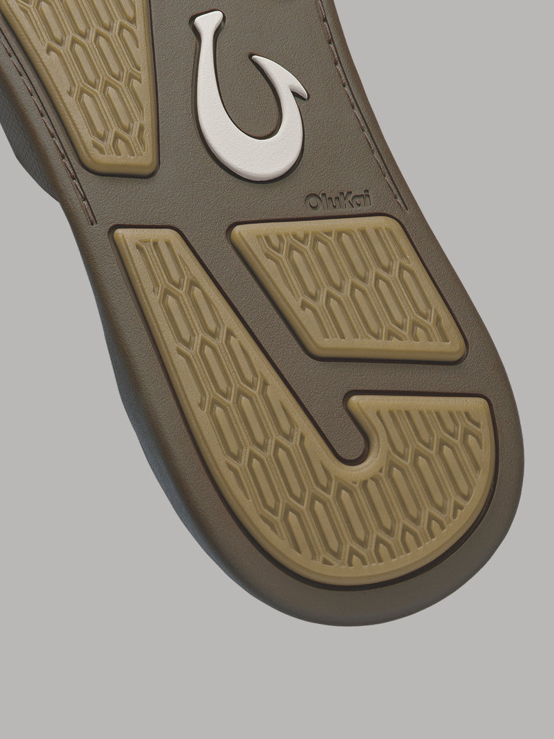 Tuahine Men's Waterproof Leather Beach Sandals - Toffee | OluKai