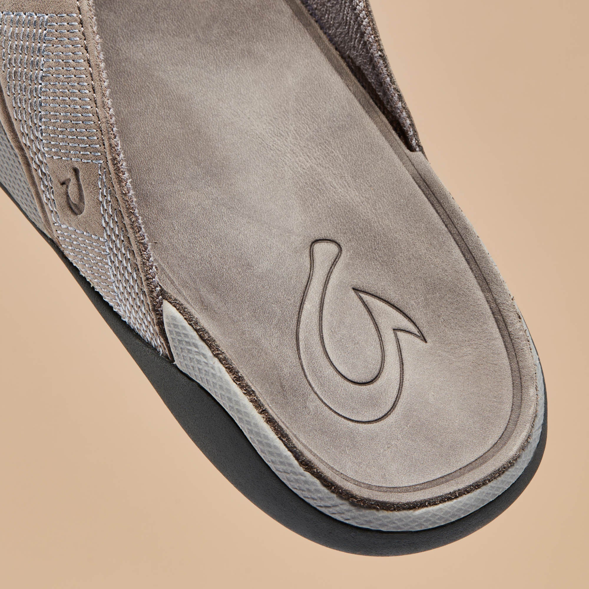 Tuahine Men's Waterproof Leather Beach Sandals - Stone