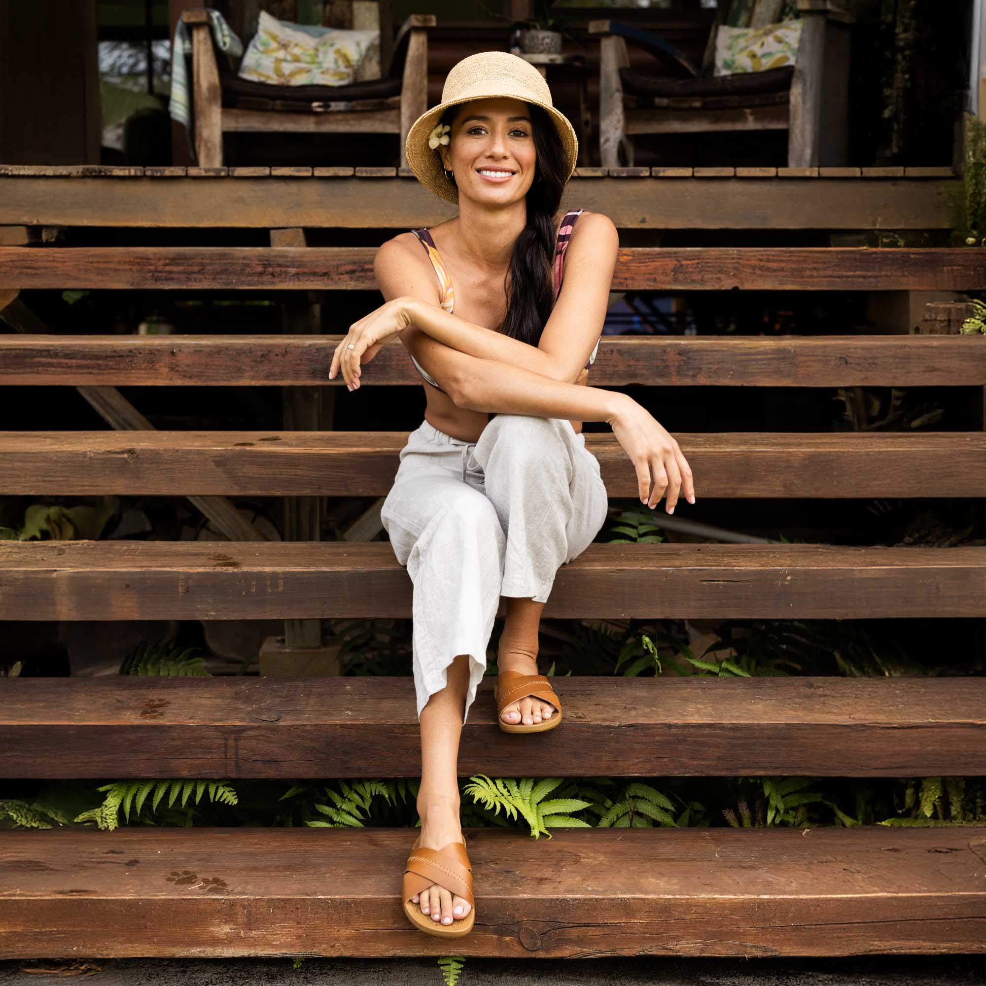 olukai オルカイ レディース レザー サンダル Kipe'a 'Olu Women's Slide Sandals - Sahara | OluKai – OluKai Canada