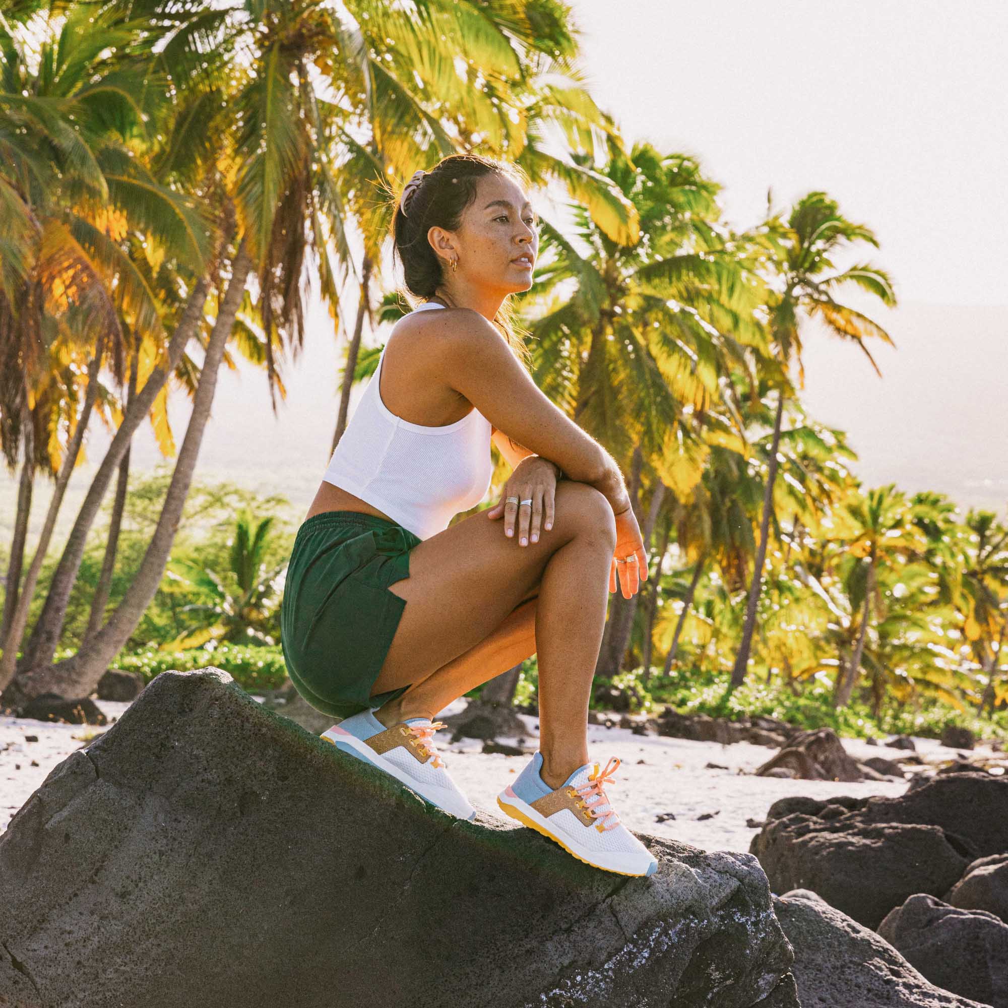 sayuha★ Wailuku Women's Athletic Shoes - Bright White / Sea Ice