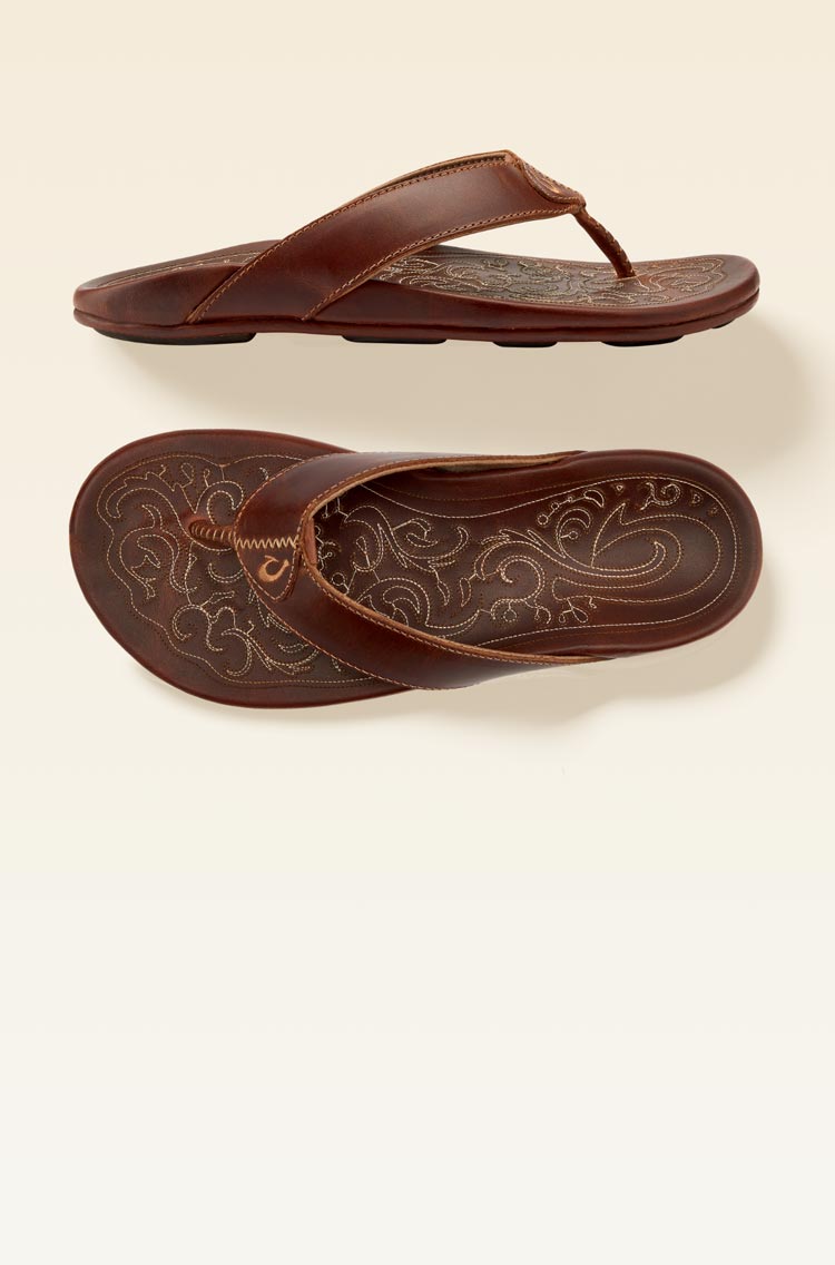 OluKai Mekila - Black | Men's Leather Beach Sandals â OluKai Canada