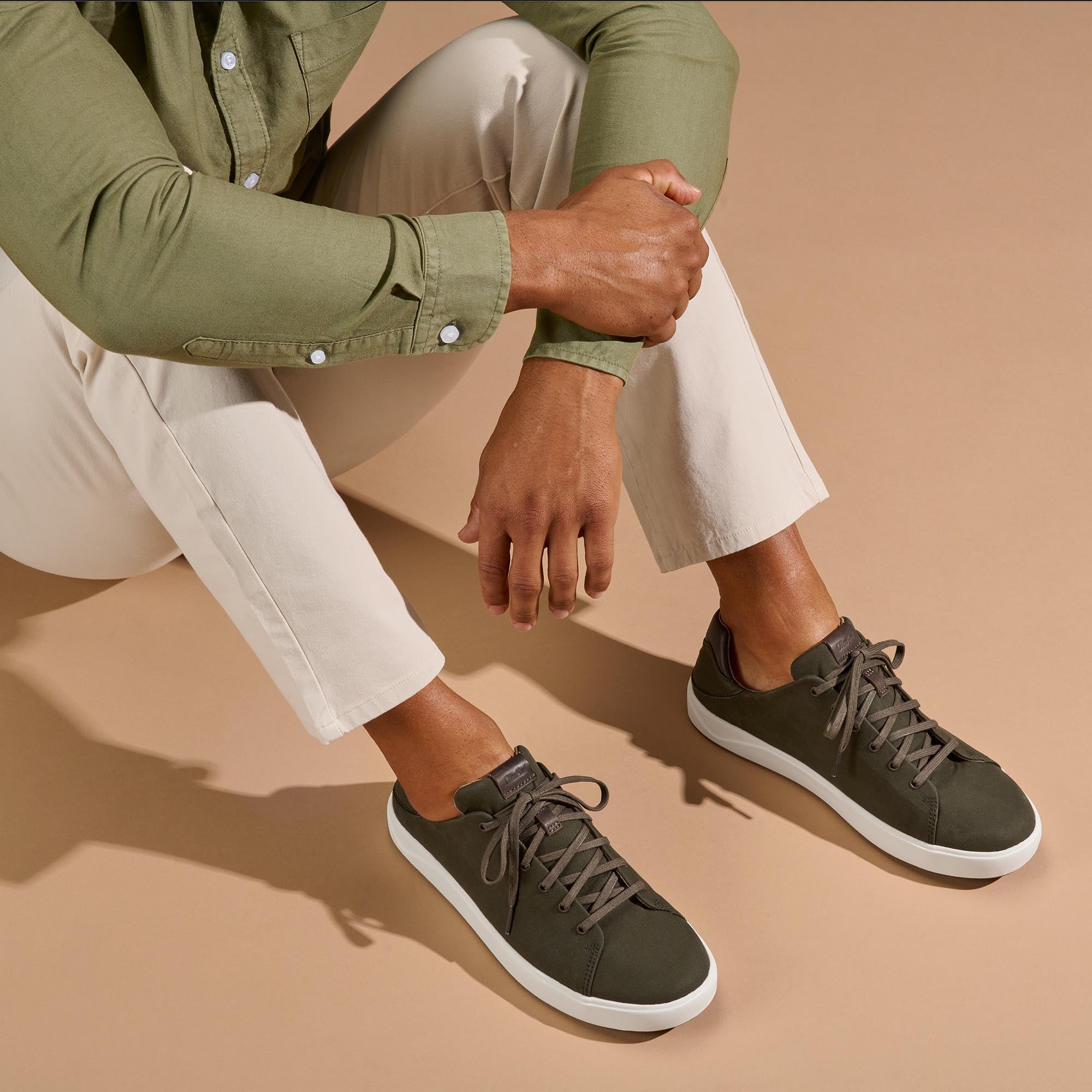 Lae ahi L Men s Waxed Canvas Sneakers Husk OluKai OluKai Canada