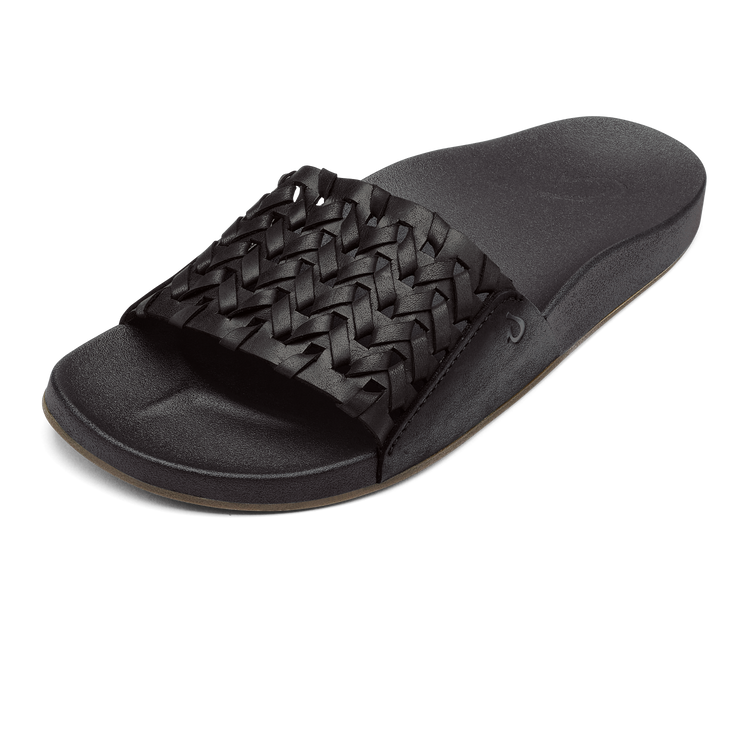 Black store rubber slides